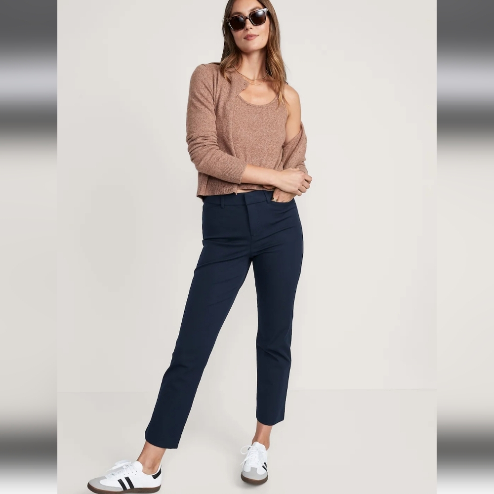 Old Navy Skinny Ankle Pixie Pants Navy Size 14